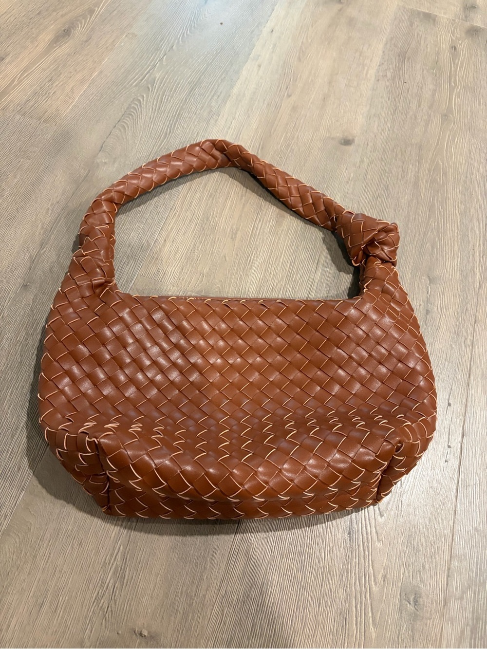 a new day Braided Shoulder Bag in Cognac Brown